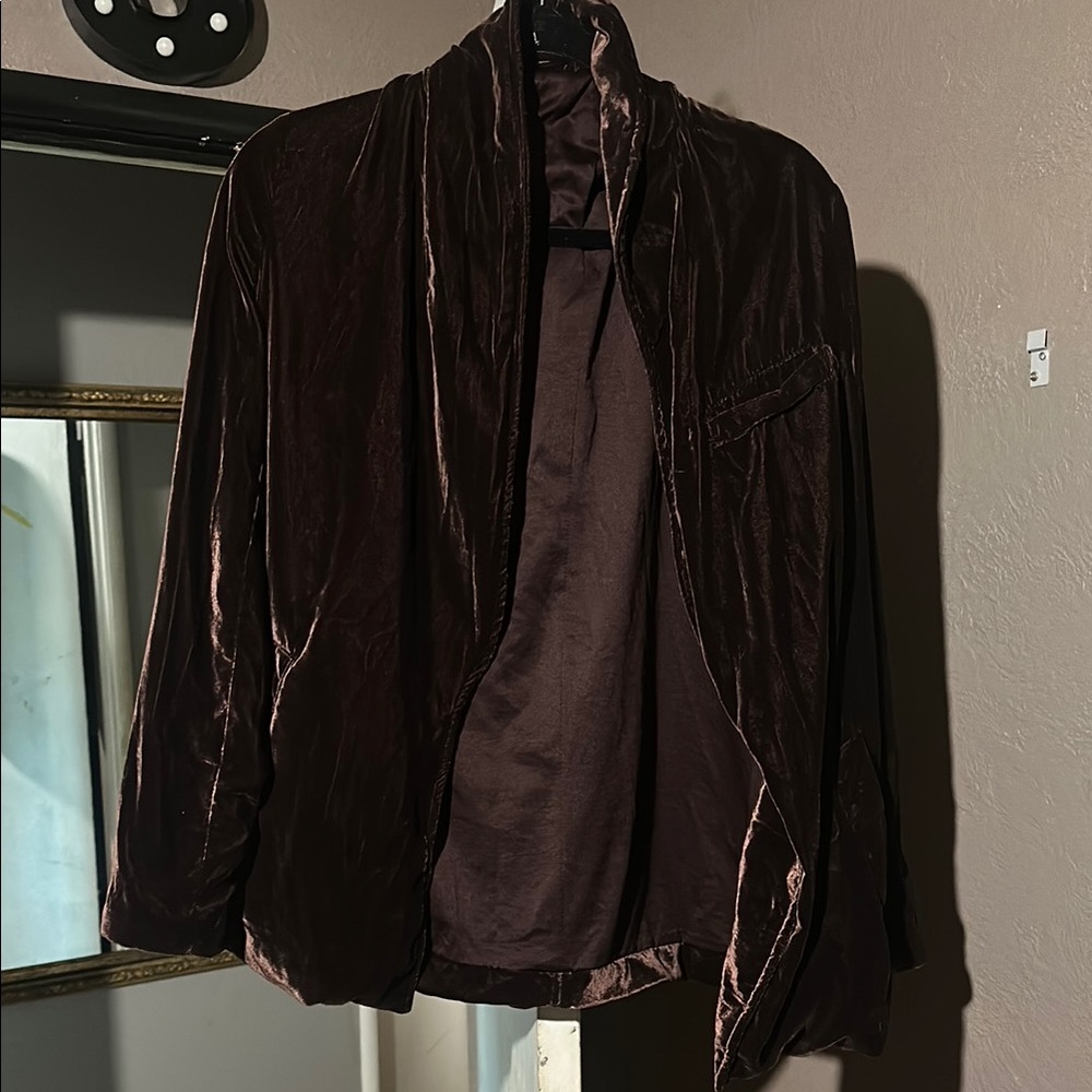 Free People Purple Velvet Blazer
